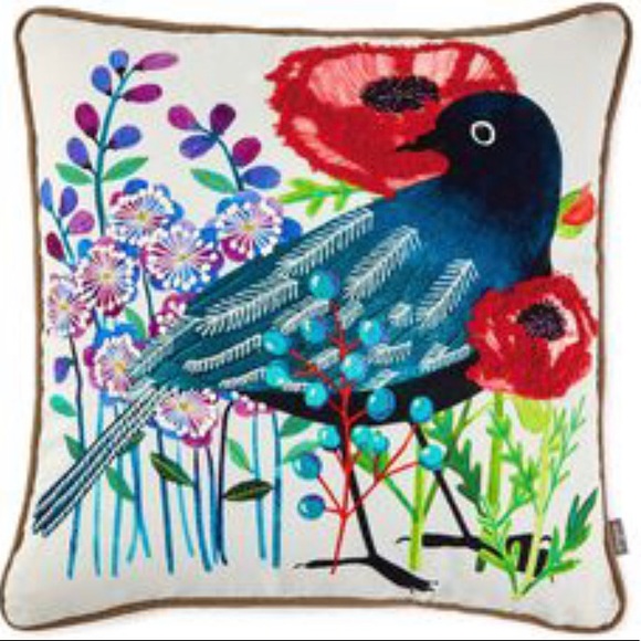 Hallmark Other - Geninne’s Art Embroidered Blue Bird Pillow